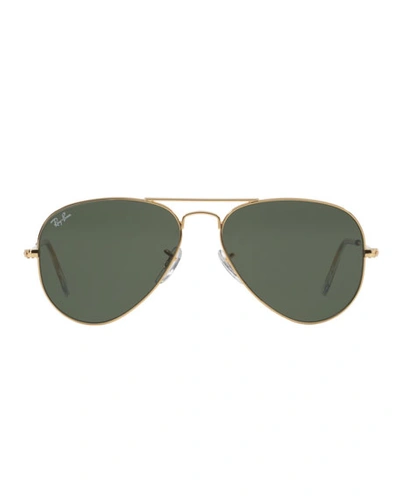 Shop Ray Ban Monochromatic Metal Aviator Sunglasses, Yellow Pattern