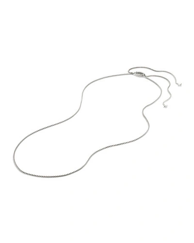 Shop David Yurman Baby Box Chain Necklace In Sterling Silver