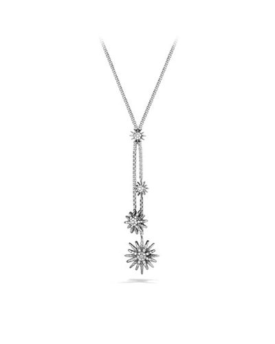 Shop David Yurman Starburst Y Necklace, Diamonds In Pave Diamonds