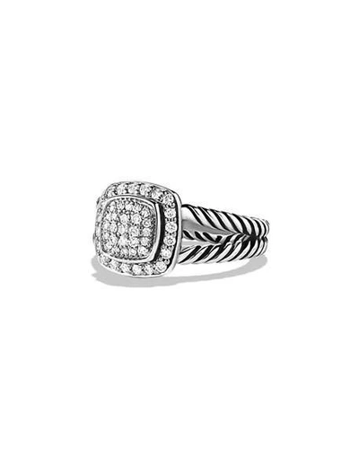 Shop David Yurman Petite Albion Ring With Diamonds In Pave Diamonds