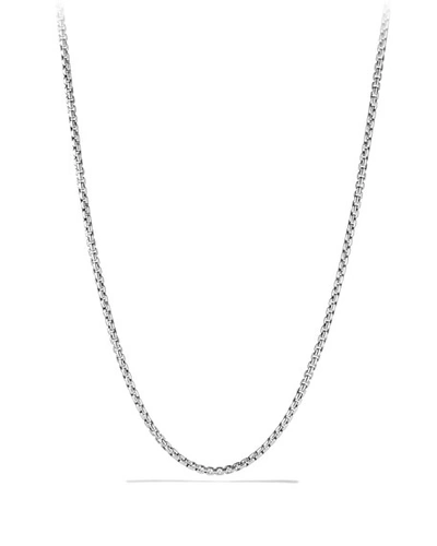 Shop David Yurman Small Box Chain Necklace In Sterling Silver