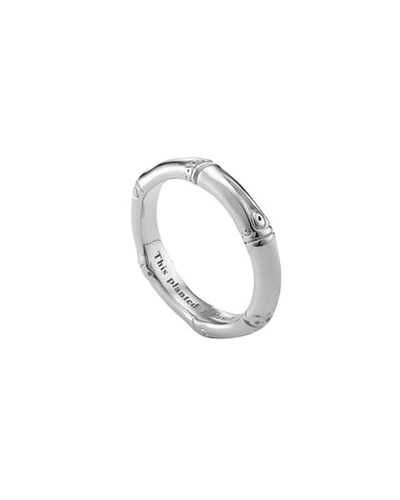 Shop John Hardy Silver Bamboo Band Ring In Sterling Silver