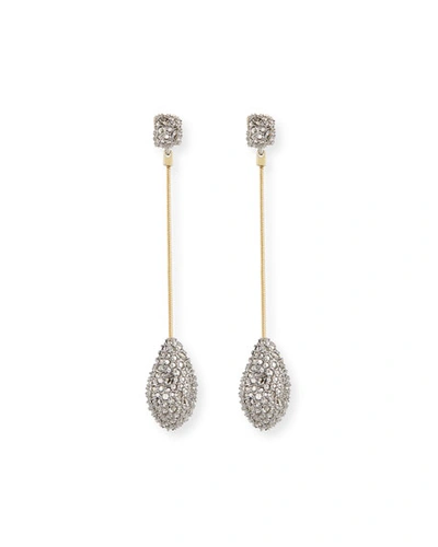 Shop Alexis Bittar Pave Teardrop Earrings In Yellow/silver