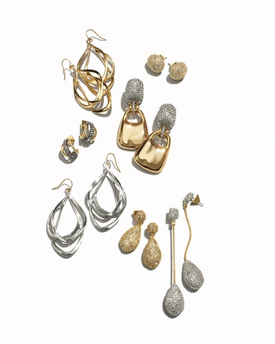 Shop Alexis Bittar Pave Teardrop Earrings In Yellow/silver