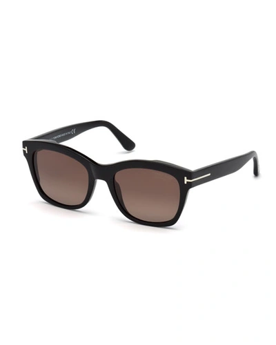 Shop Tom Ford Lauren 02 Mirrored Square Sunglasses In Black Pattern