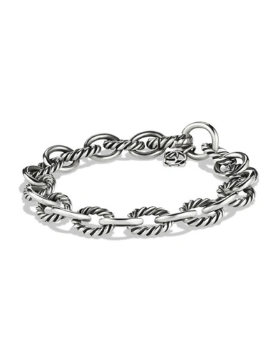 Shop David Yurman Oval Link Chain Bracelet In Silver, 10mm In Sterling Silver