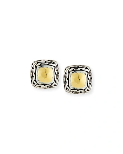 Shop John Hardy Classic Chain Heritage Stud Earrings In Gold And Silver