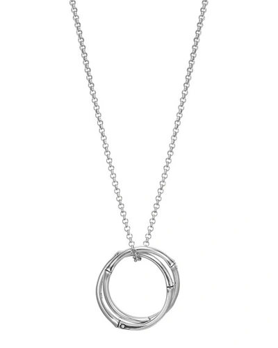 Shop John Hardy Bamboo Link-pendant Necklace In Sterling Silver