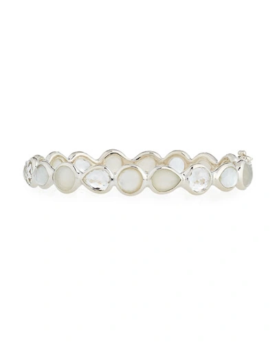 Shop Ippolita All Around Hinged Bangle In Sterling Silver In Antique White