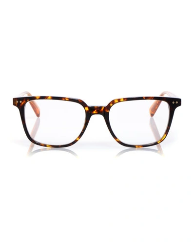 Shop Eyebobs C Suite Square Acetate Reading Glasses In Tortoise/yellow