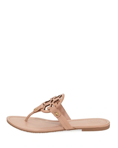 Shop Tory Burch Miller Leather Sandals In Light Make Up