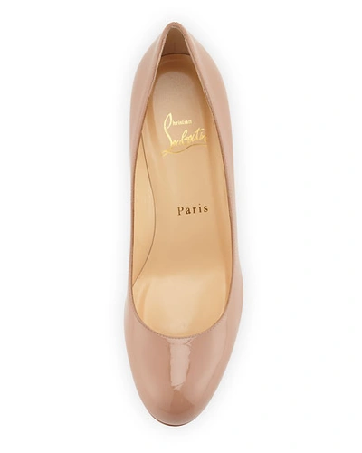 Shop Christian Louboutin Simple Patent Red Sole Pumps In Nude