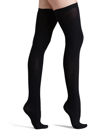 Shop Commando Up All Night Opaque Thigh Highs In Black