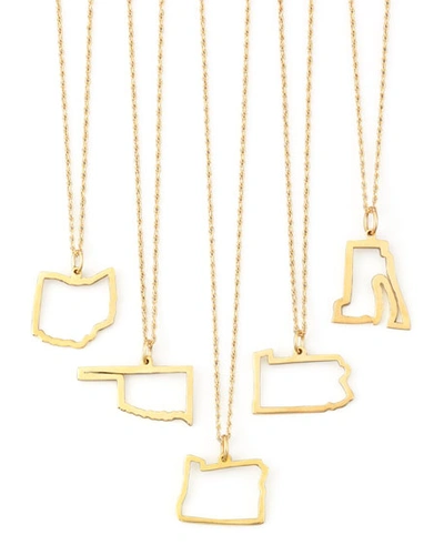 Shop Maya Brenner Designs Maya Brenner 14k Gold Necklace, M-w & Dc In Wisconsin