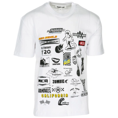 Shop Mcq By Alexander Mcqueen Men's Short Sleeve T-shirt Crew Neckline Jumper In White