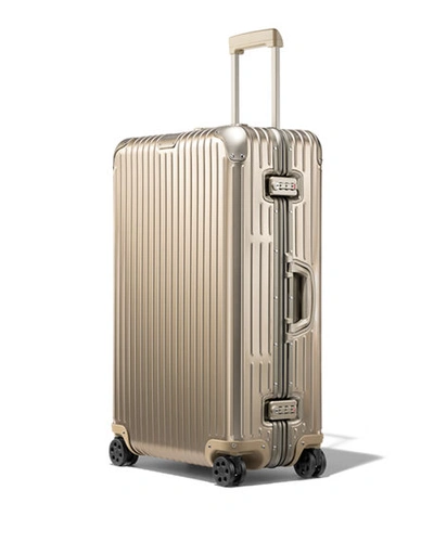 Shop Rimowa Original Check-in L Spinner Luggage In Titanium