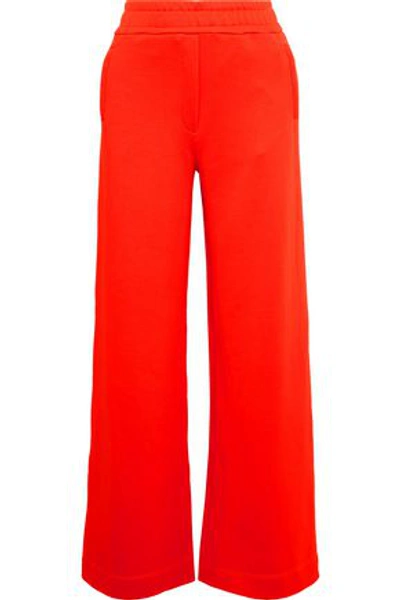 Shop By Malene Birger Woman French Terry Wide-leg Pants Tomato Red
