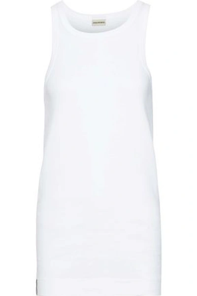 Shop By Malene Birger Woman Aimee Cotton-jersey Tank White