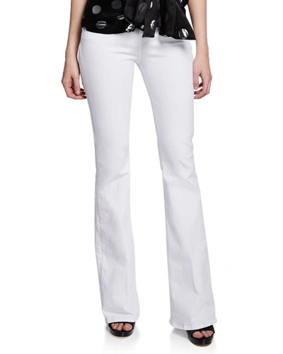 Shop Frame Le High Flare Jeans In Blanc