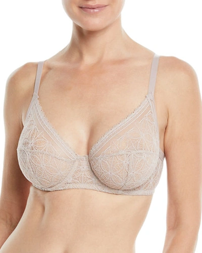 Shop Else Chloe High-apex Full-cup Underwire Bra In Rose Quartz