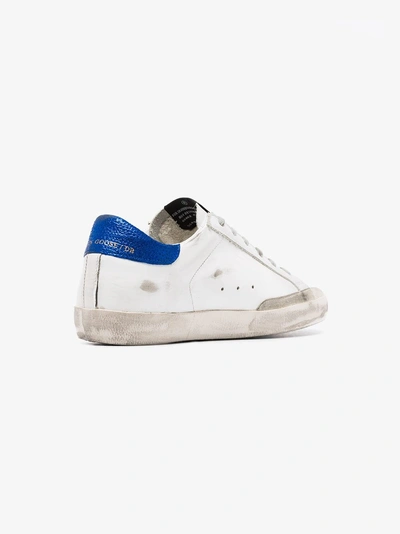 Shop Golden Goose Deluxe Brand White Superstar Leather Low-top Sneakers In White/fuxia