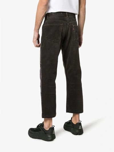 Shop Children Of The Discordance Patch Detail Straight Jeans In Black