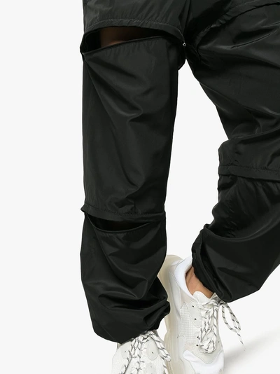 Shop Balenciaga Zip Panel Sweatpants In 1000 Black