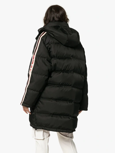 Shop Gucci Oversized Hooded Puffer Coat In 1152 Black