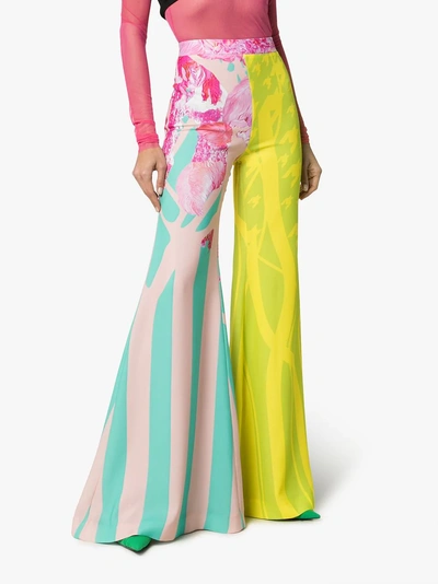 Shop Halpern High-waisted Flared Canopy Trousers In Multicoloured