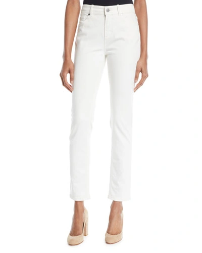 Shop Loro Piana Mathias Slim-leg Ankle Jeans In White