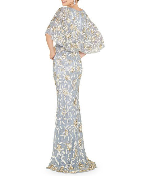 sequin column gown mac duggal
