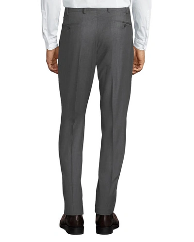 Shop Ralph Lauren Men's Gregory Flat-front Pants In Medium Gray