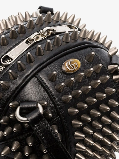 Shop Gucci Black Tifosa Metal Studded Mini Bag