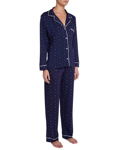 Shop Eberjey Sleep Chic Printed Pajama Set In Blue Pattern