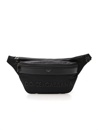 Shop Dolce & Gabbana Logo Fanny Pack In Black