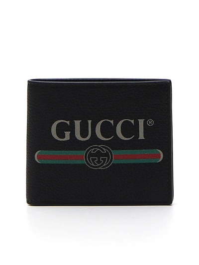 Shop Gucci Logo Leather Coin Wallet In Black