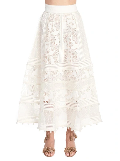 Shop Zimmermann Lace Long Dress In White