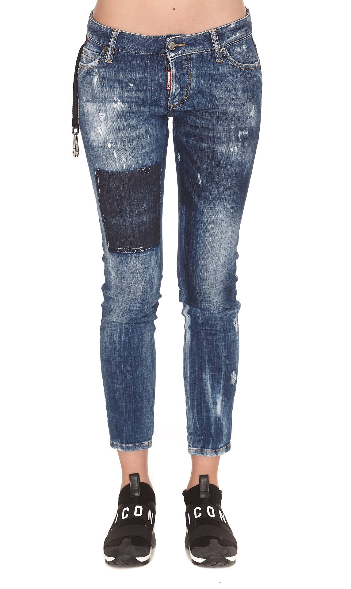 Dsquared2 Jennifer Cropped Jeans In Blue | ModeSens