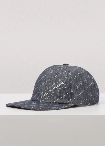 Shop Stella Mccartney Logo Cap In 4061 - Navy