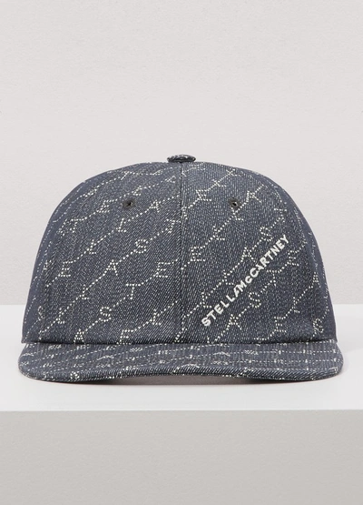 Shop Stella Mccartney Logo Cap In 4061 - Navy