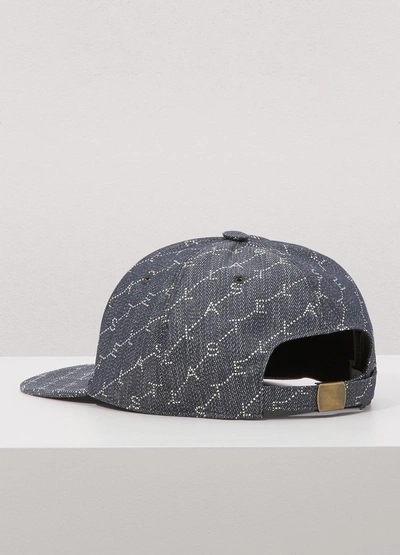 Shop Stella Mccartney Logo Cap In 4061 - Navy