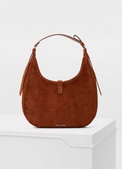 Shop Miu Miu Leather Shoulder Bag