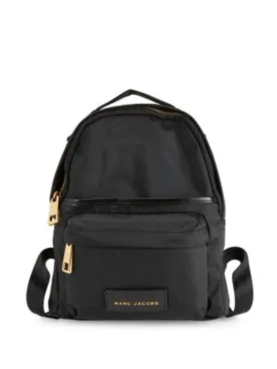 Shop Marc Jacobs Women's Goldtone Zip Backpack In Black