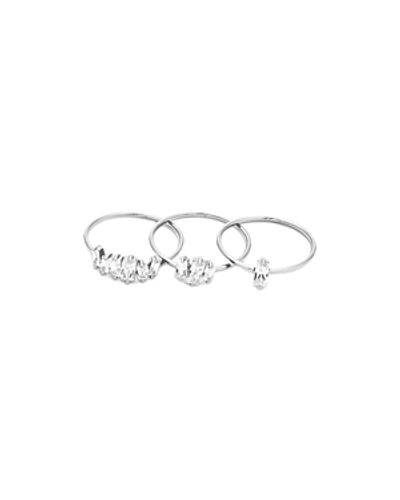 Shop Gorjana Amara Stackable Rings, Set Of 3 In Silver