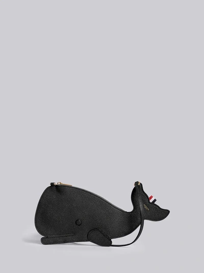 Shop Thom Browne Whale Icon Flat Clutch In Black