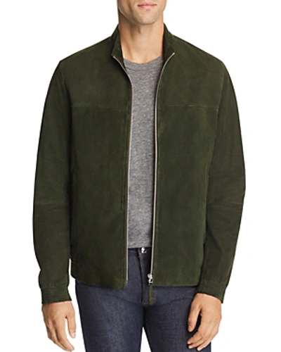 Shop Theory Tremont Suede Jacket In Mantis