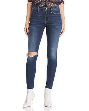 frame le skinny de jeanne raw edge