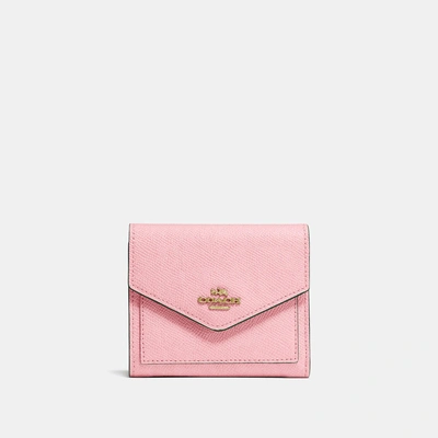 Shop Coach Small Wallet In Blossom/gold
