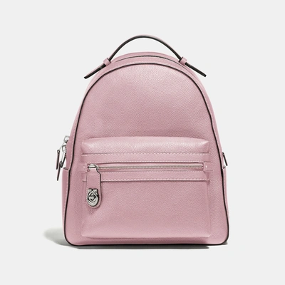 Shop Coach Campus Backpack In Blossom/silver