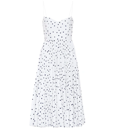 Khaite pamela polka-dot discount flocked cotton dress